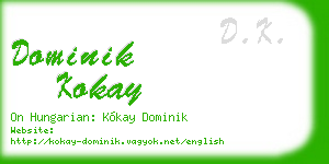 dominik kokay business card
